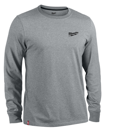 Milwaukee t-shirt długi rękaw szar 4.png