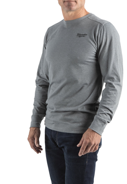 Milwaukee t-shirt długi rękaw szar 1.png